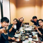 Dinner with customers in Wakayama prefecture.