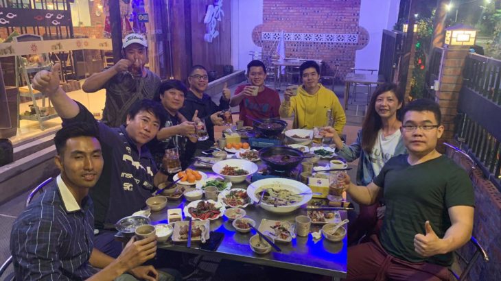 Dinner with Myanmar koi lovers and JPD Myanmer Mr.Robert Aung Myo Swe san on 10 January 2019.
