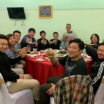 Gathering party with Myanmar koi lovers Singapore Koi dealer Max san and Japanese breeders.