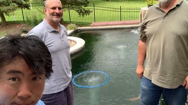 Indianapolis USA koi hobbyist Mr.Jim Woods-san’s pond visit on Jun 19 2019.