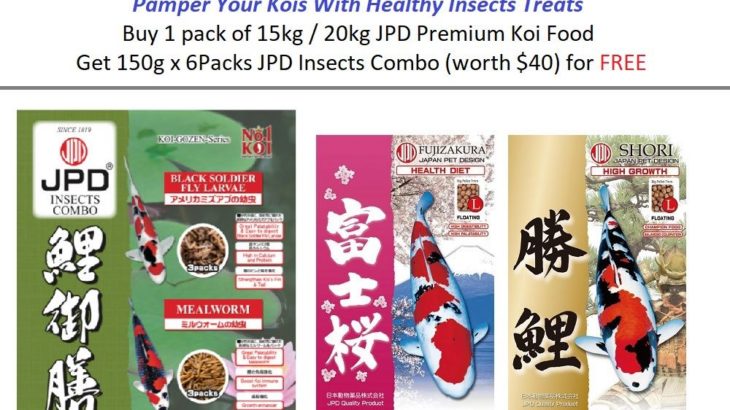 Singapore JPD authorized koi dealer Marugen Koi farm are having sales promotion as below.