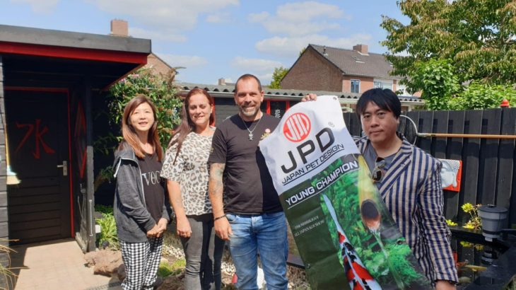 Holland koi hobbyist Mr. Michel Oudendag ‘s house pond visit on August 21 2019.