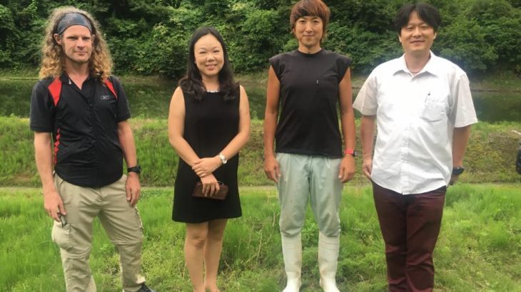 Taiwan business partner Sing Chang Koi Farm visited to Koda koi farm mud pond .