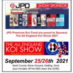 Hello UK koi lovers JPD sponsor at The  All England Koi Show 2021