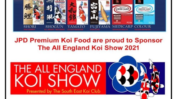 Hello UK koi lovers JPD sponsor at The  All England Koi Show 2021