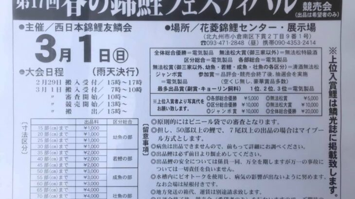 令和2年3月1日 第17回春の錦鯉フェスティバル